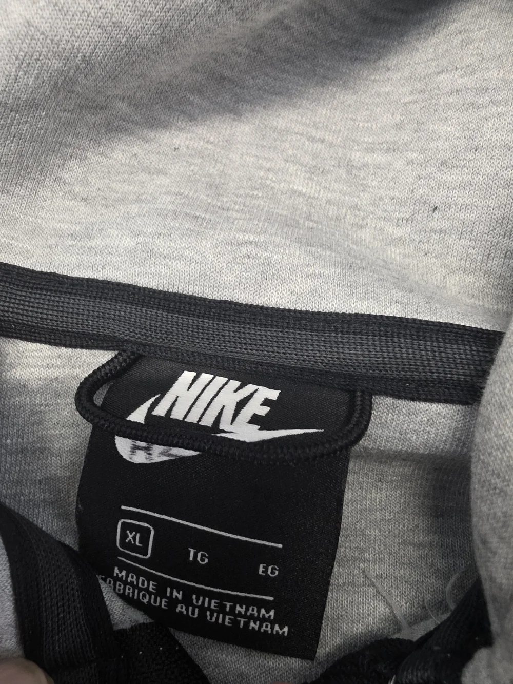 Nike Full Zip Hoodie With Stitched Swoosh And Stiched Dog Logos Men's Size XL